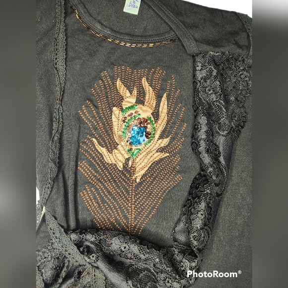 2000 Y2K Black top - Picture 2 of 5